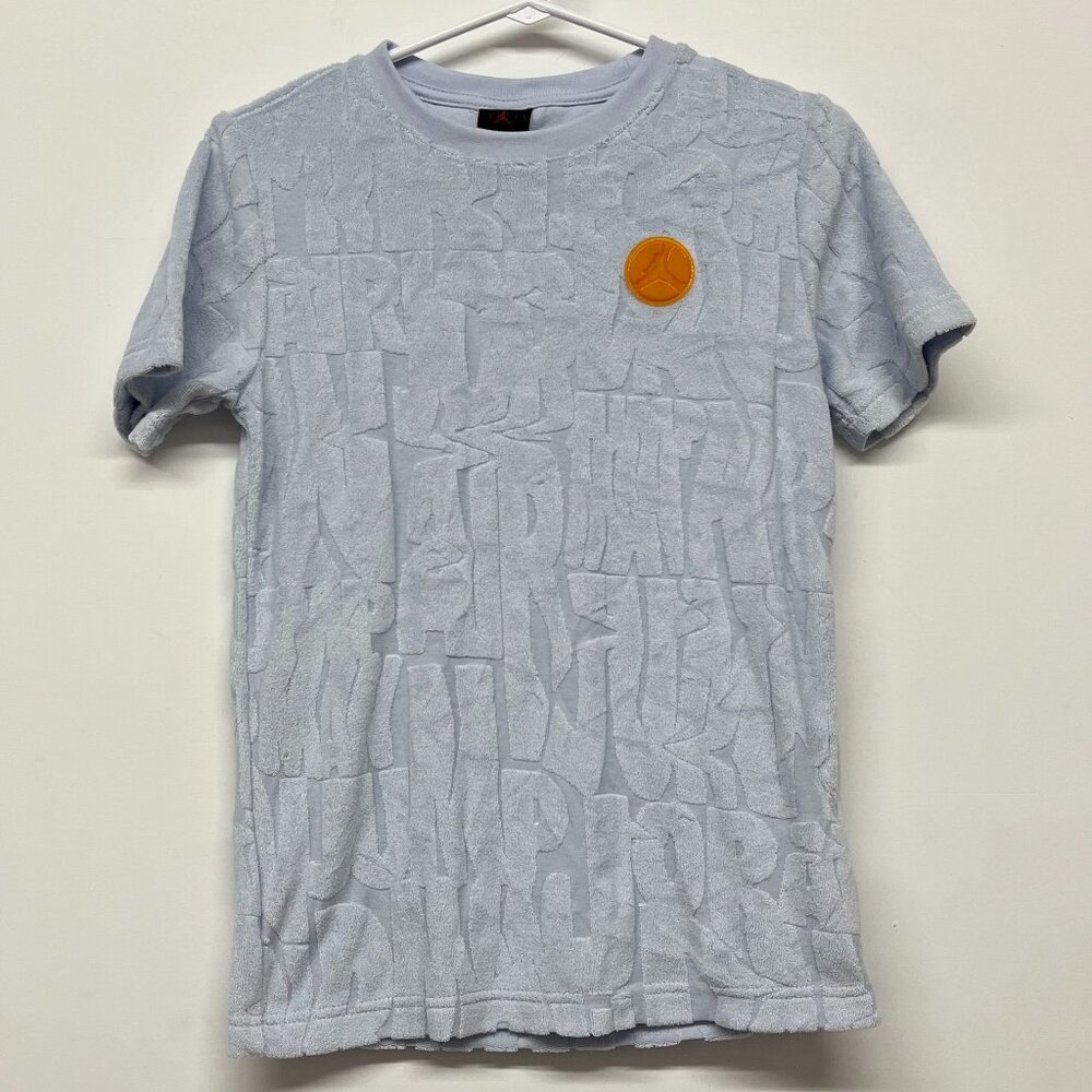 Nike Air Jordan Boys' Fuel up Cool Down Gray Terry T-Shirt